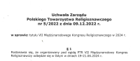 VII Międzynarodowy Kongres Religioznawczy pt. „Religie. Tradycja i nowoczesność”
